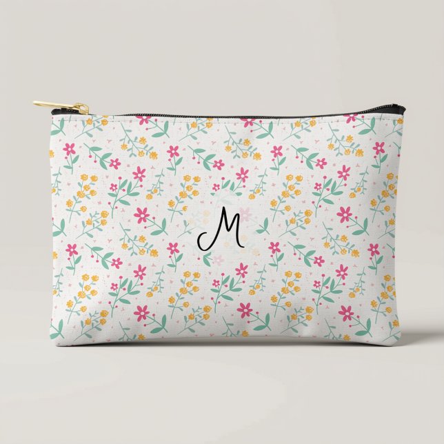 Personalized Floral Cosmetic Bag (Creator Uploaded)