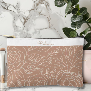 Personalized Floral Cosmetic Bag