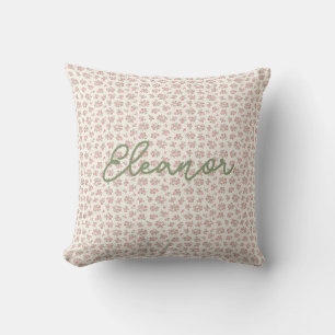 Personalized Floral Cottagecore Pillow