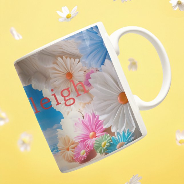 Personalized Floral Cove 3D look Beach Coffee Mug (Creator Uploaded)