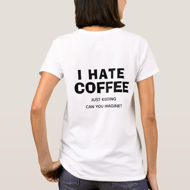 Personalized Floral Cup Illustration Gift T-Shirt (Back)