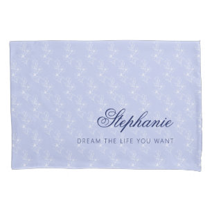 Personalized  Floral Custom Name Pillowcase