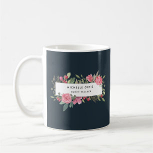 Personalized Floral Dance Teacher Coffee Mug