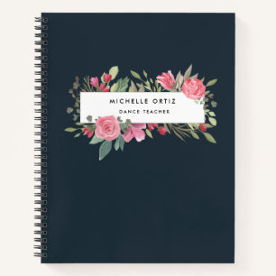 Personalized Floral Dance Teacher Notebook
