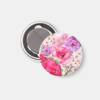 Personalized Floral Design Magnet
