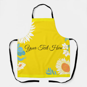 Personalized floral designed apron