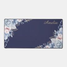 Personalized Floral desk mat