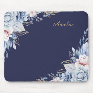 Personalized Floral desk Mouse Pad