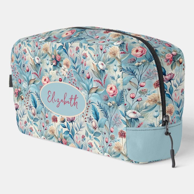 Personalized Floral  Dopp Kit (Right Corner)