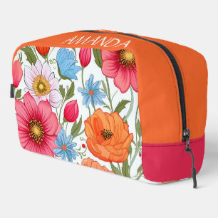 Personalized Floral Dopp Kit