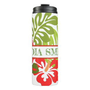 Personalized floral drink tumbler