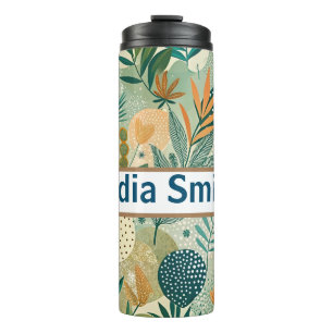Personalized floral drink tumbler
