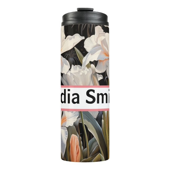 Personalized floral drink tumbler (Front)