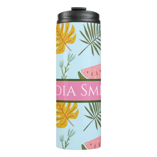 Personalized floral drink tumbler (Front)