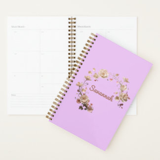 Personalized Floral Elegance Planner
