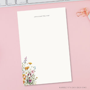 Personalized Floral Elegant Stationery