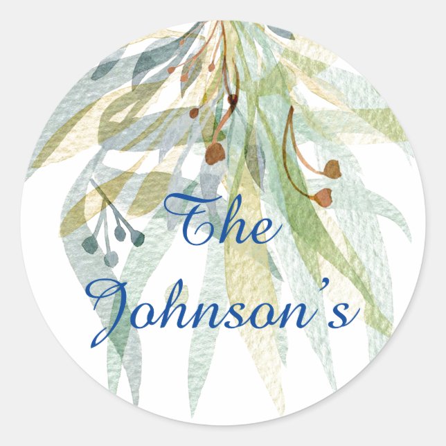 Personalized Floral Envelope Seal (Front)