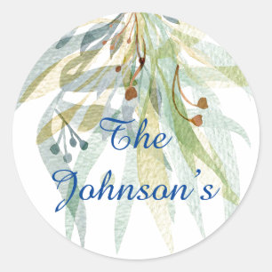 Personalized Floral Envelope Seal