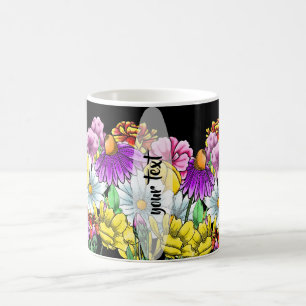 Personalized Floral Field Too Coffee Mug