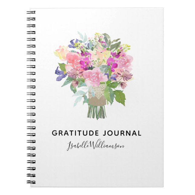 Personalized Floral Gratitude Journal (Front)