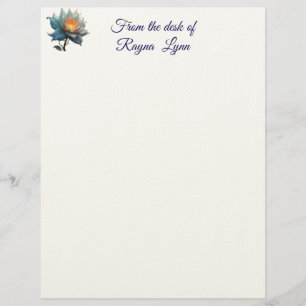 Personalized Floral Letterhead