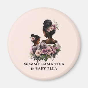 Personalized Floral Mom and Baby (2) Magnet