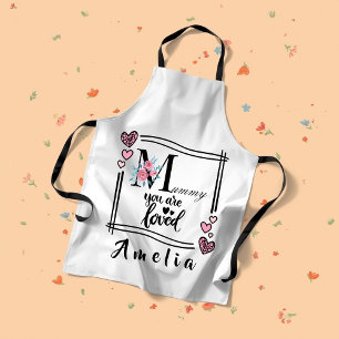 Personalized Floral Mommy Apron