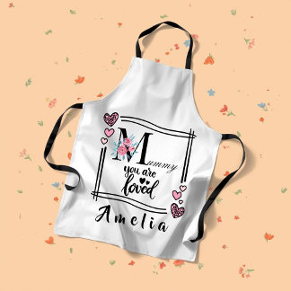 Personalized Floral Mommy Apron