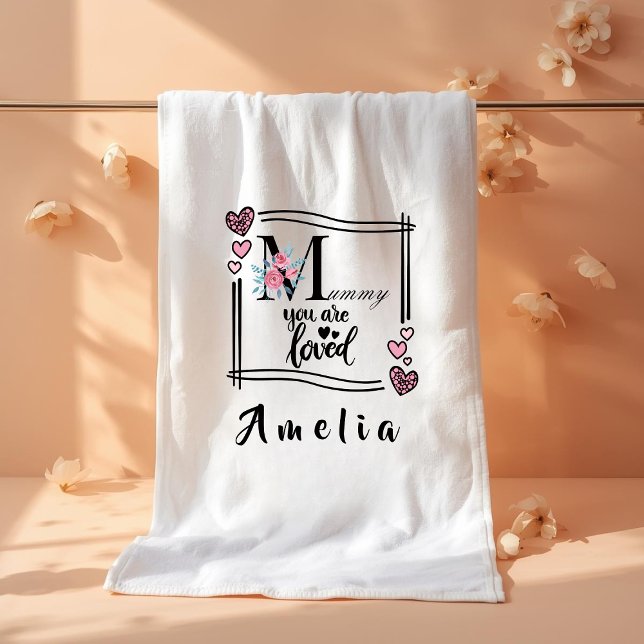 Personalized Floral Mommy Bath Towel (Creator Uploaded)