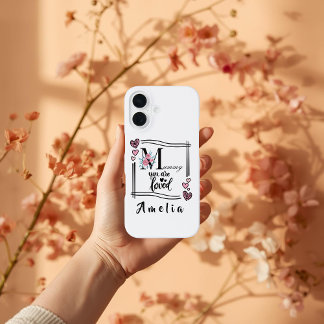 Personalized Floral Mommy iPhone Case