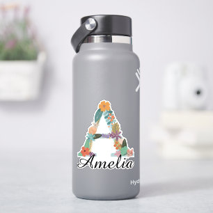 Personalized Floral Monogram Custom Name Botanical