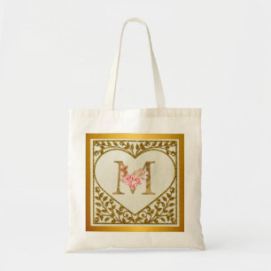 Personalized Floral Monogram, From A to Z  Tote Bag