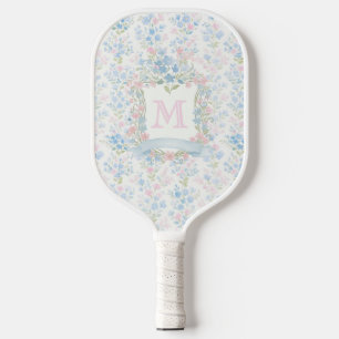 Personalized Floral Monogram Pickleball Paddle