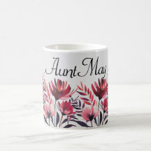 Personalized Floral Mug - Customizable Flower Mug