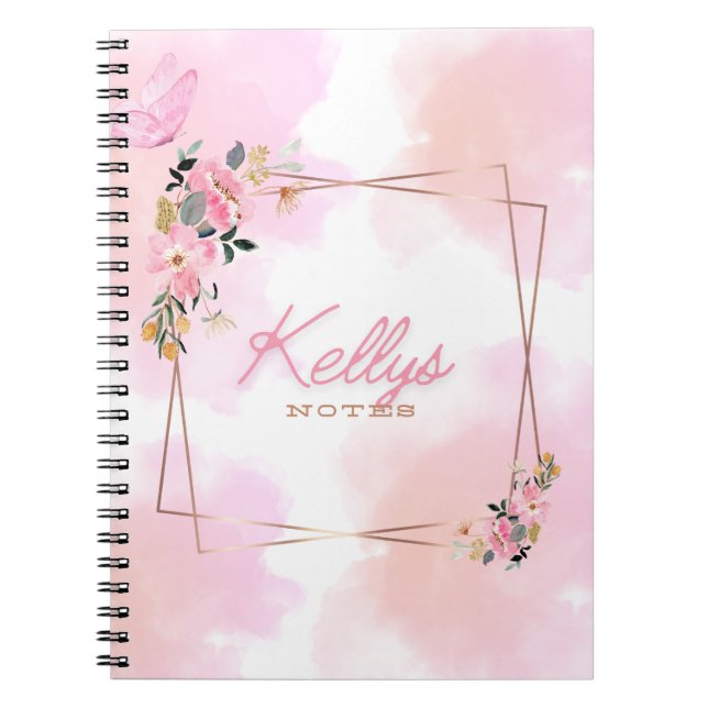 Personalized Floral Notebook (Front)