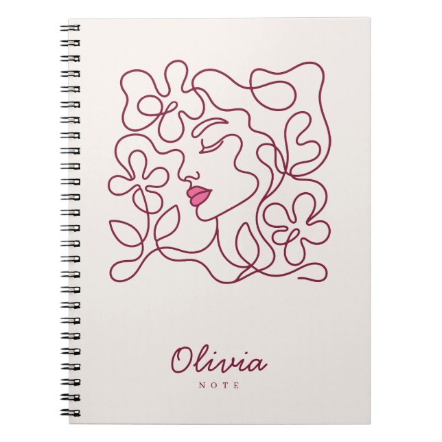 Personalized Floral Notebook | Custom Name (Front)
