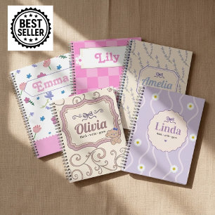 Personalized Floral Notebook girls