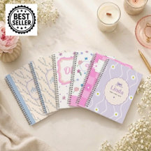Personalized Floral Notebook girls