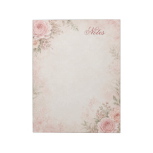 Personalized Floral Notepad