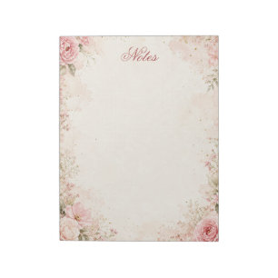 Personalized Floral Notepad