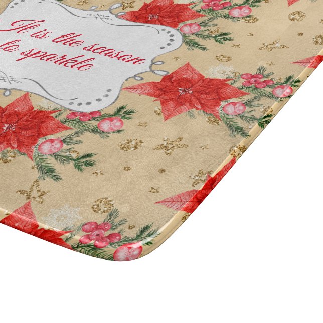 Personalized Floral Pattern Cutting Board (Corner)