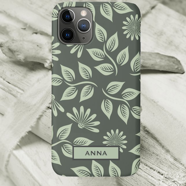 Personalized Floral Pattern iPhone Case  (Creator Uploaded)