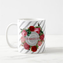 Personalized Floral Pattern Monogram Name