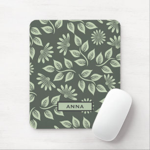 Personalized Floral Pattern Mousepad