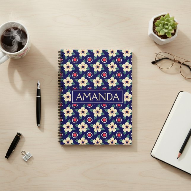 Personalized Floral Pattern Notebook (Creator Uploaded)