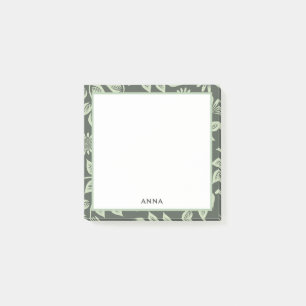Personalized Floral Pattern Post It Notes