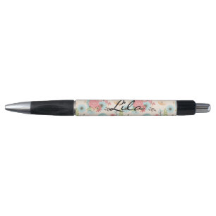 Personalized Floral Pen