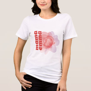 Personalized Floral Peony Shirt for Mom