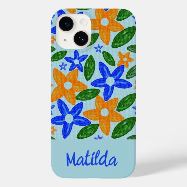 Personalized Floral Phone Case (Back)