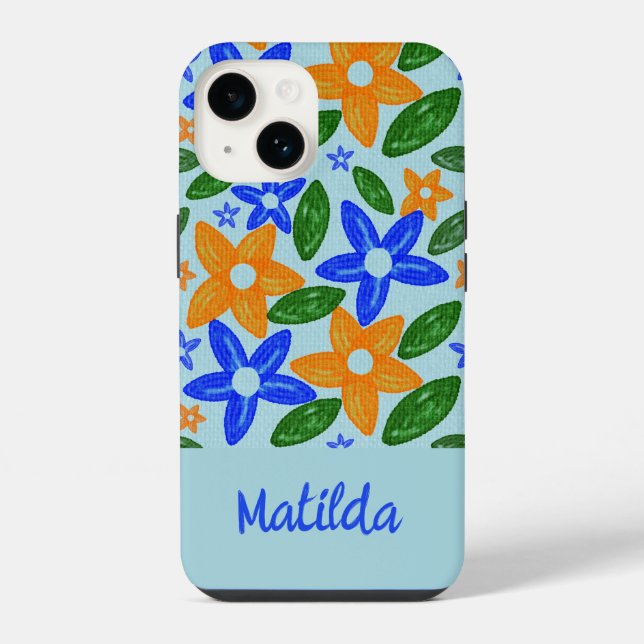 Personalized Floral Phone Case (Back)